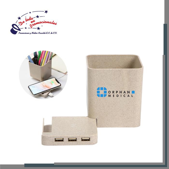 Porta Lápices con Cargador y Puertos USB Modelo B-TH095