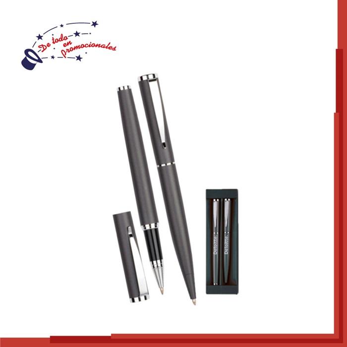 Set de Bolígrafos Metálicos de Acero Inoxidable Modelo D-A2202