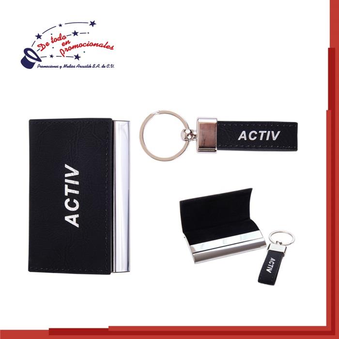 Estuche Ejecutivo con Tarjetero y Llavero a Juego Modelo D-A2579