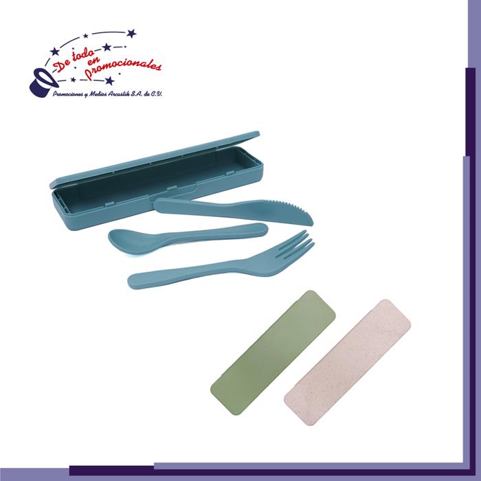 Set de Cubiertos Ecológicos con Estuche Modelo D-A2682