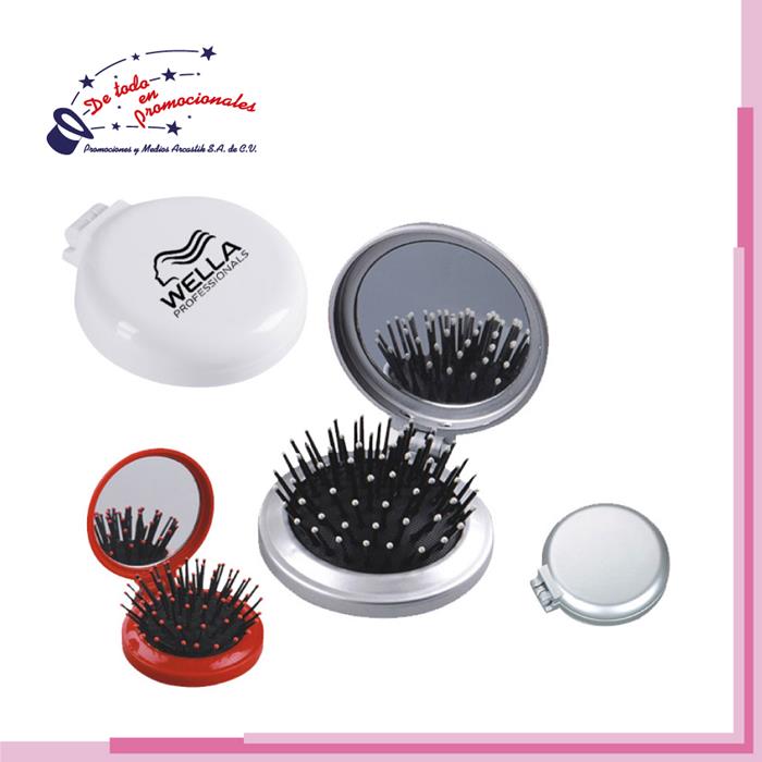 Estuche Plegable de Plástico con Espejo y Cepillo Modelo D-CV02