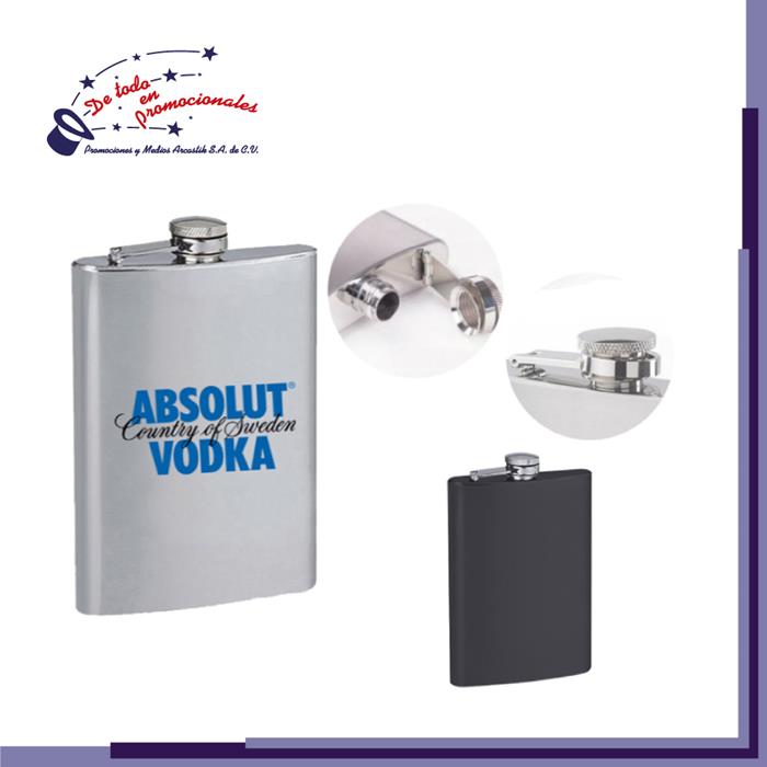 Licorera de Bolsillo de Acero Inoxidable Modelo D-SFA8