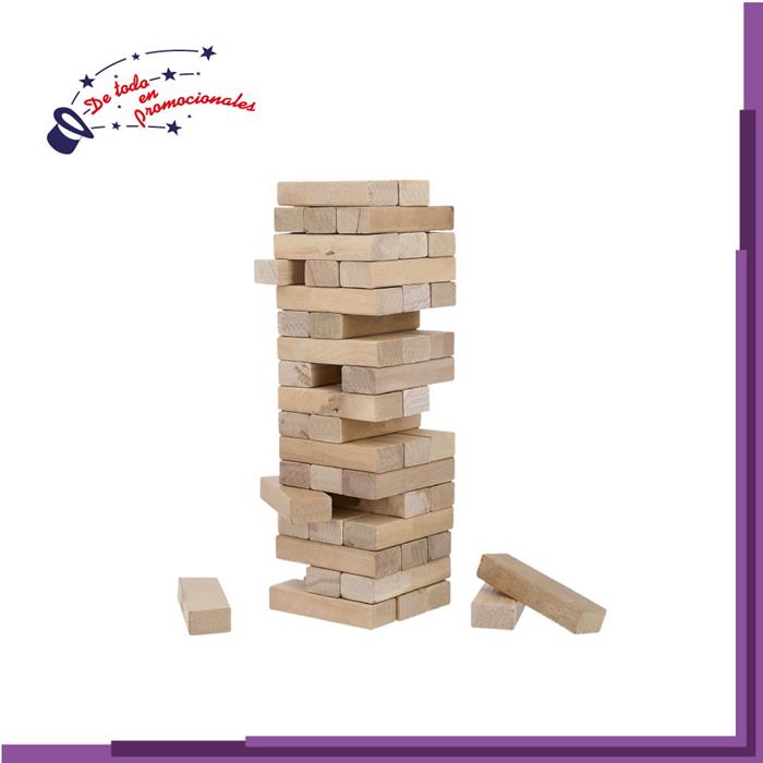 Juego de Habilidad con 54 Bloques de Madera Modelo E-TL003
