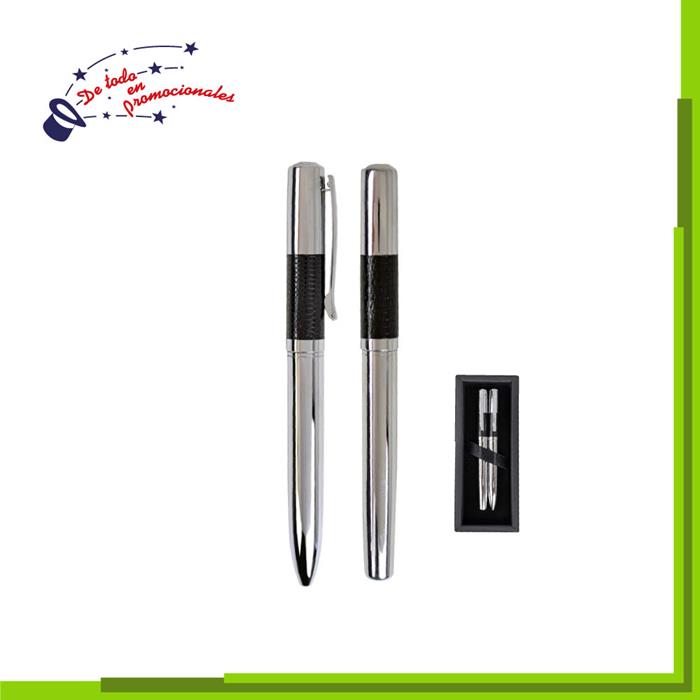 Set de Bolígrafos Metálicos Cromados Modelo I-BOL502